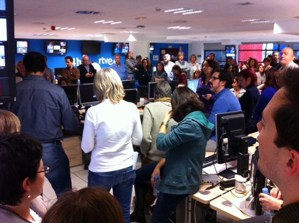 Fotos: La redacción de TVE en contra de las nuevas contrataciones