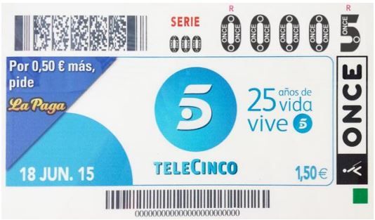 La ONCE dedica su cupón a Telecinco