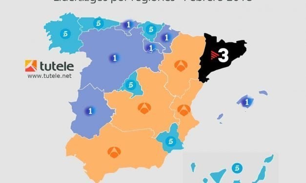 El mapa de las audiencias de febrero 2018