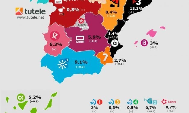 Mapa audiencias autonómicas noviembre 2018